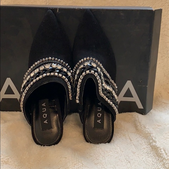 Aqua Womens AQ-Dare Embellished Rhinestone Mules - Picture 10 of 13